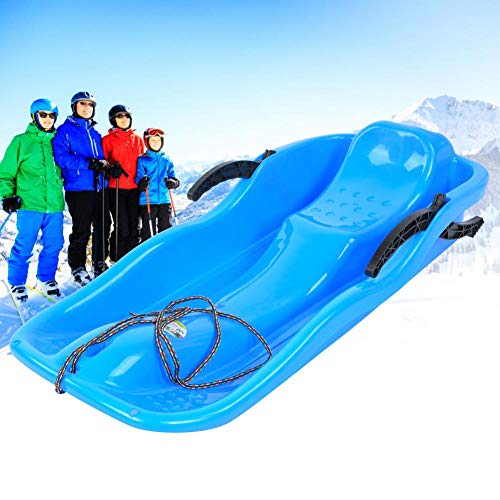 Ski Board, Skiing Pad, Sledge Sliding Board, Snowboard, Outdoor Playing Thicken Anti-Freeze Sled Snow Grass Sledge Sliding Board Blue