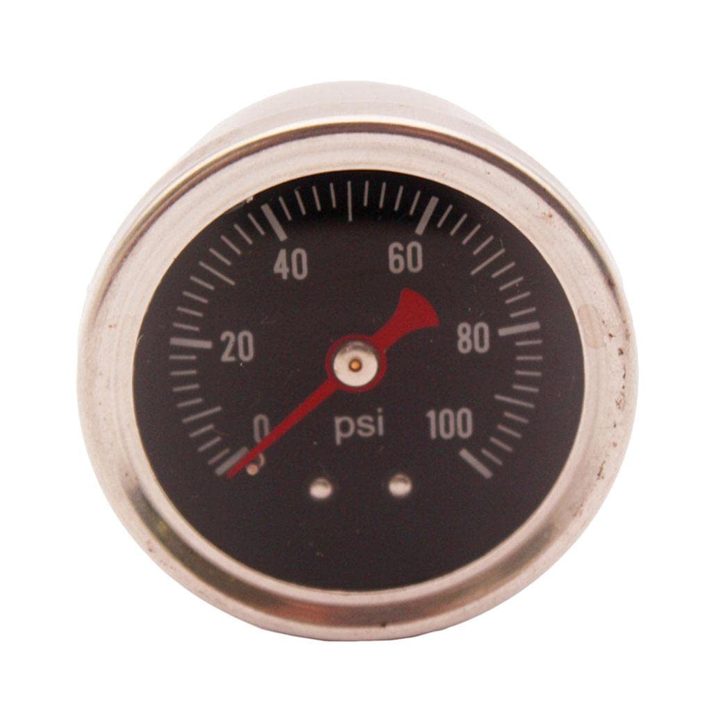 MERISHOPP Fuel Pressure Regulator Gauge 0-100Psi/Bar Liquid Fill Chrome Fuel/Oil Gauge-picture-25