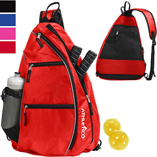 Athletico Sling Bag - Crossbody Backpack for Pickleball, Tennis, Racketball, and Travel