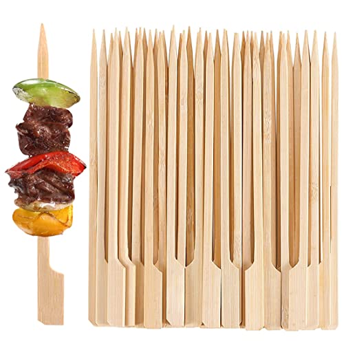 brochettes Lot de 100 pics en bambou pour apéritif, cocktails, amuse-bouches, fruits, sandwichs, collations, barbecue