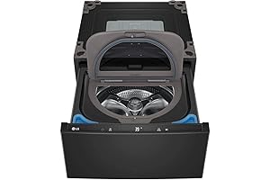 LG SideKick 1.0 Cu. Ft. Black Steel Top Load HE Pedestal Washer