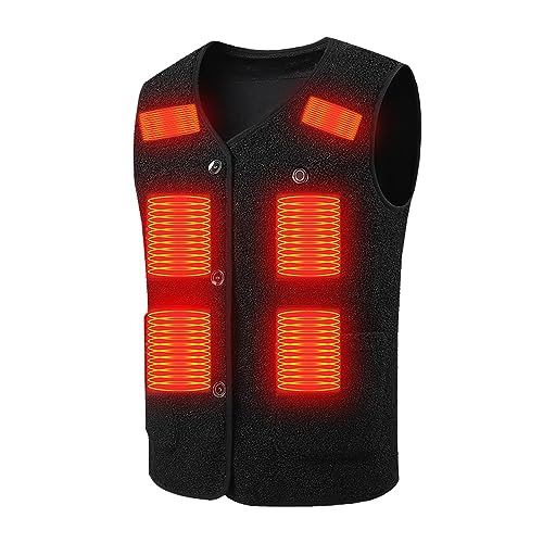 Ejoyous Heated Vest, USB Heating Vest Winter Warm Clothes Thermal Clothing for Men Women with 3 Temperature Settings USB Powered Water resistants Breathable (4XL)