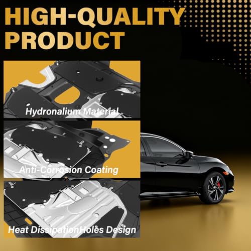 Bopowo Lower Engine Splash Shield Guard Compatible with 2016-2021 Honda Civic Vehicle-Specific Design for Easy Installation OEM# 74110-TBA-A00 by Bopowo - Image 5