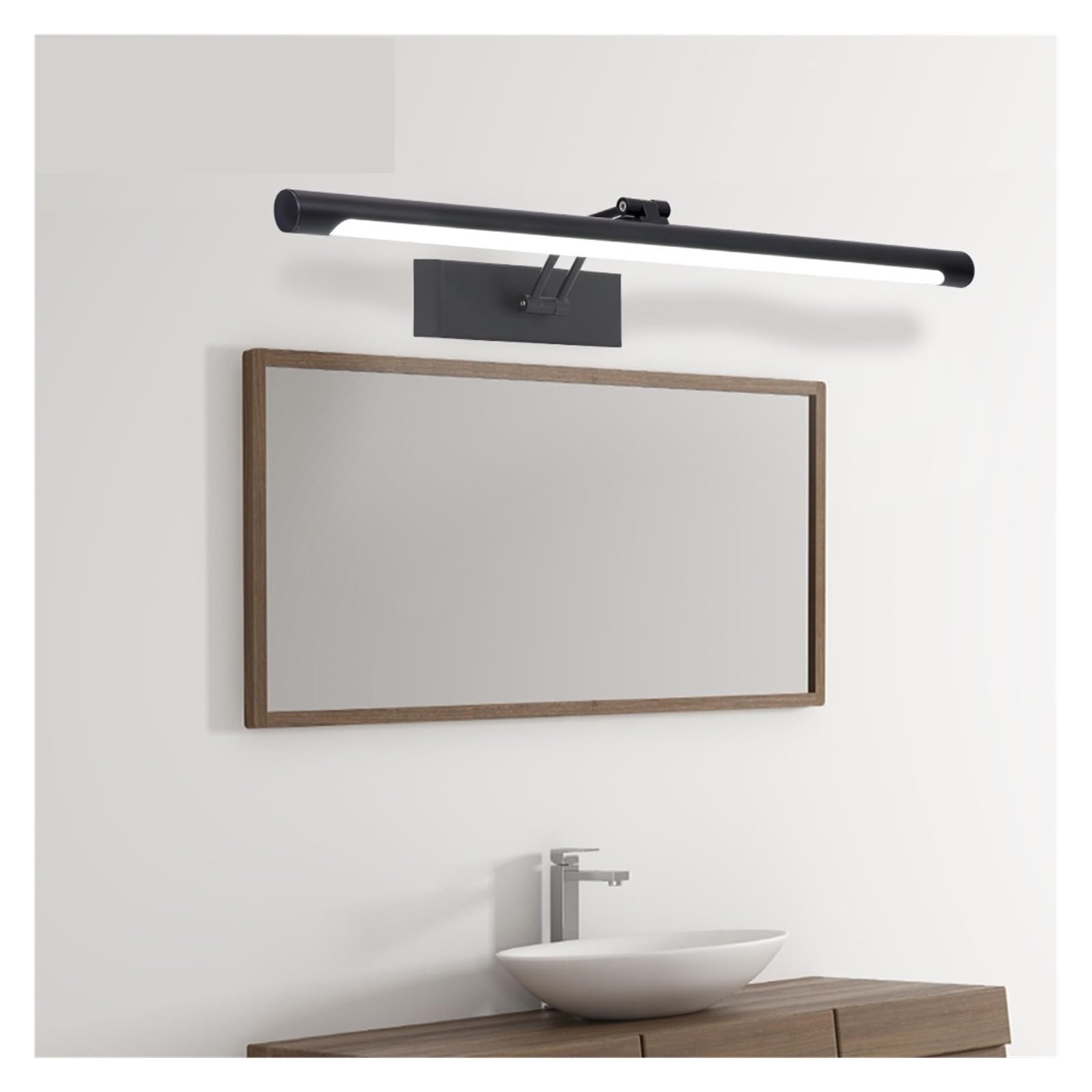 Jckjwl Silver Led Vanity Mirror Lights 8W 12W Bathroom Wall Mounted Lamp Waterproof For Makeup Vanity Table Flexible(,Warm_8w 40Cm)