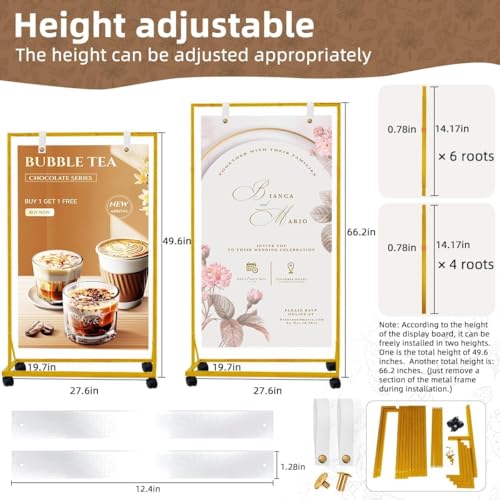 Support de plaque de mariage pour affiche plan de table réception 170cm