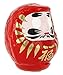 Tierra Zen Daruma Grande, Papel maché Pintado, Rojo, 9,5 cm