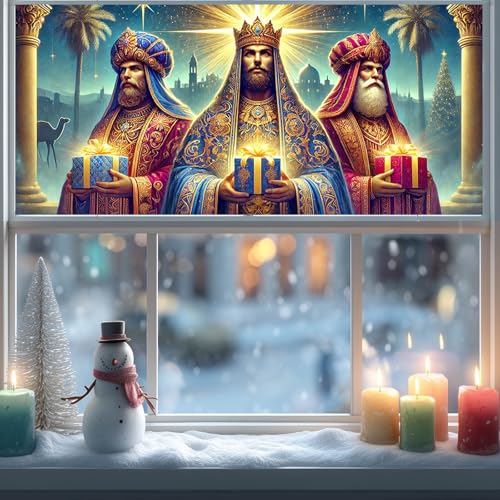 Película decorativa estática Three Kings 39.3x17.7 pulgadas miniatura 2