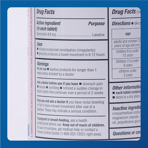 Major 256982 Senna 8.6 Mg Natural Vegetable Laxativ 1000 Tablets Generic thumb #4