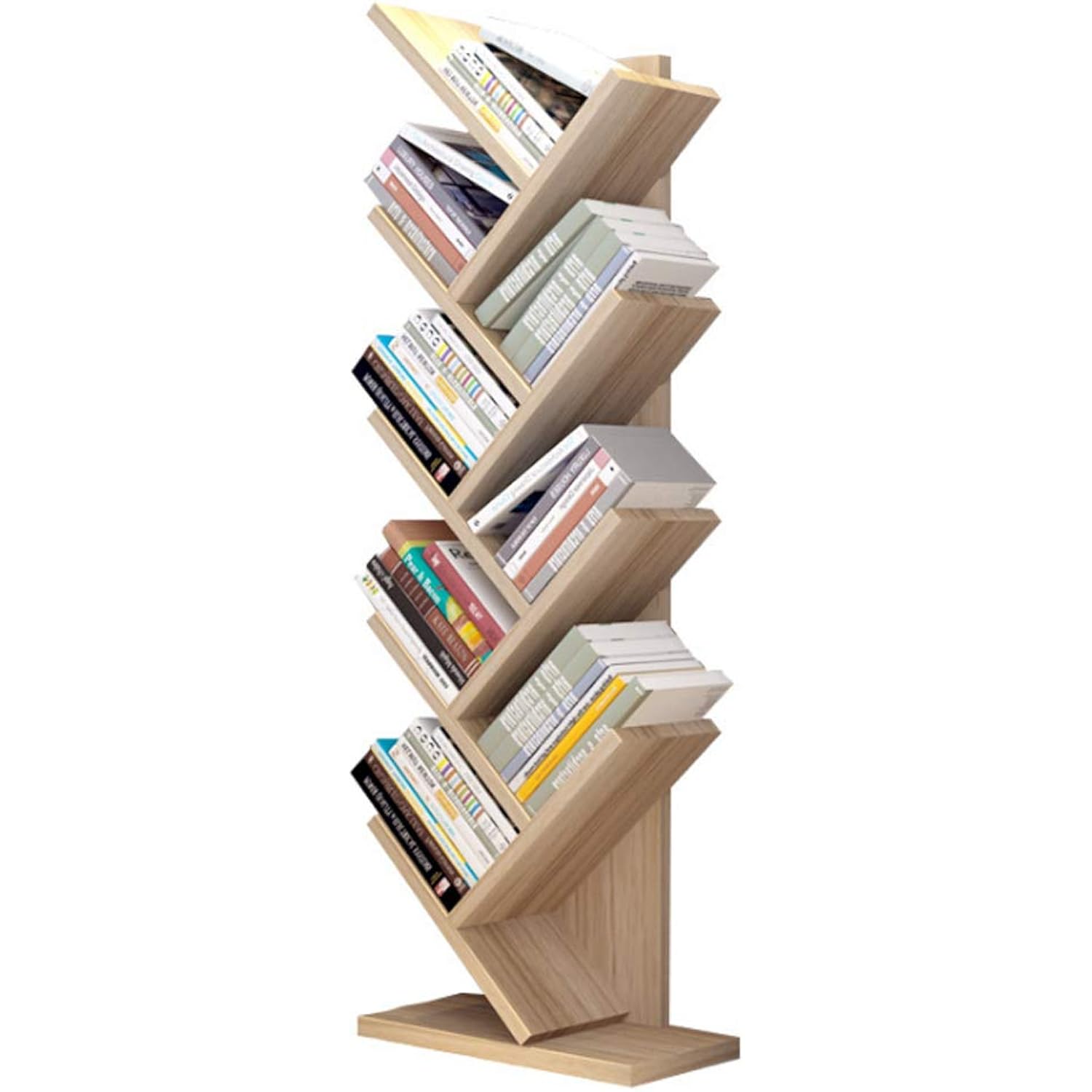 INMOZATA Tree Bookshelf Organizer, 9Tier Floor Standing