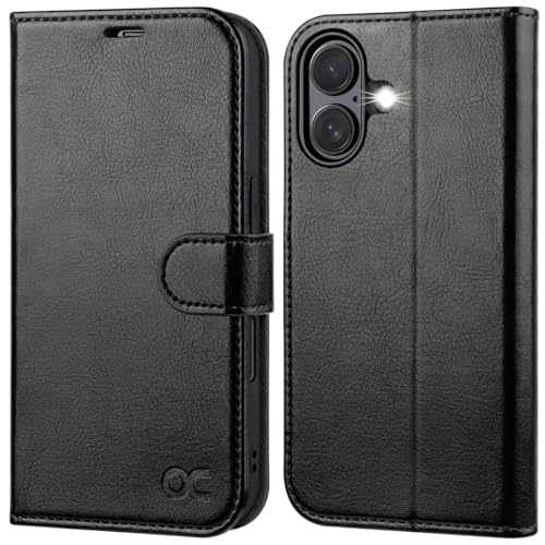 OCASE Coque pour iPhone 17, Housse en Cuir PU avec Fentes Cartes, Blocage RFID, Support Intégré et Protection Antichoc Etui Portefeuille pour iPhone 17 (6,3...
