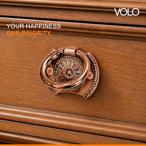 Image of VOLO 2 Pieces Cabinet Knob /Kadi | Pull Knobs for Drawers, Wardrobes & Cupboards | Ideal for Kitchen & Home | (Kadi-19) | (Rose Gold, 2 Pieces)