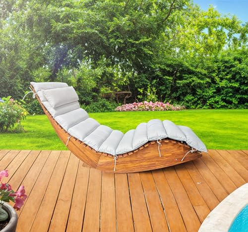Casaria® Sonnenliege Klappbar Wetterfest Holz 160kg Belastbarkeit Pflegeleicht FSC®-Zertifiziert Akazie Garten Balkon Sauna Liege Holzliege Relaxliege 195x60cm