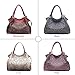 Imagen de Bolso de hombroBolsos de asa Superior para Mujer Bolso de Ombre Ahuecado Bolsos de Hombro con Estampado Floral Bolsos de Cuero de la PU de Las señoras Bolso Vintage Feminina