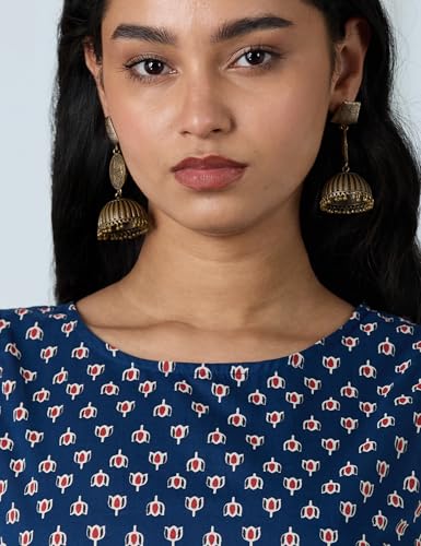 Image of Amazon Brand - Myx Women's Cotton Printed Sleeveless Short Kurti (Available in Plus Sizes)