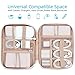 NISHEL Travel Cord Organizer Case, Tech Electronic Bag, Essentials for Charger, Cable, Phone, Hard Drive, USB, SD Card, Pink