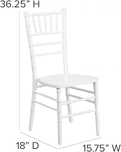 Miniatura 100 de Flash Furniture Silla Chiavari de madera plateada de la serie HERCULES