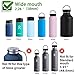 Top Souls Wide Mouth Straw Lids fit Hydro Flask and Most Sports Water Bottles from 12 oz - 64 oz, 2 Lids with 2 Straws and 2 Brushes in 1 Set Best Value Pack, (Black X 2)