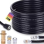 Sonda Sturatubi per idropulitrice 20m 200 Bar - Sonda Spurgatubi Compatibile con Kranzle Karcher K2, K3, K4, K5, K6, K7 - Ugello Fisso, Ugello Rotante, Rame Adattatore M22