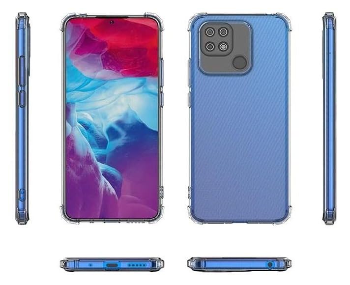 Image of BOXXO Flexible Back Cover for Mi Redmi 10 | Back Cover Transparent Clear Shockproof Case Four Corner Protection | Slim Protective Mobile Phone Cover for Mi Redmi 10
