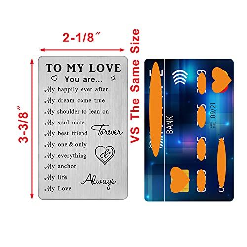 image for TANWIH To My Love Wallet Card, 10 Reasons Why I Love You Gifts for Her