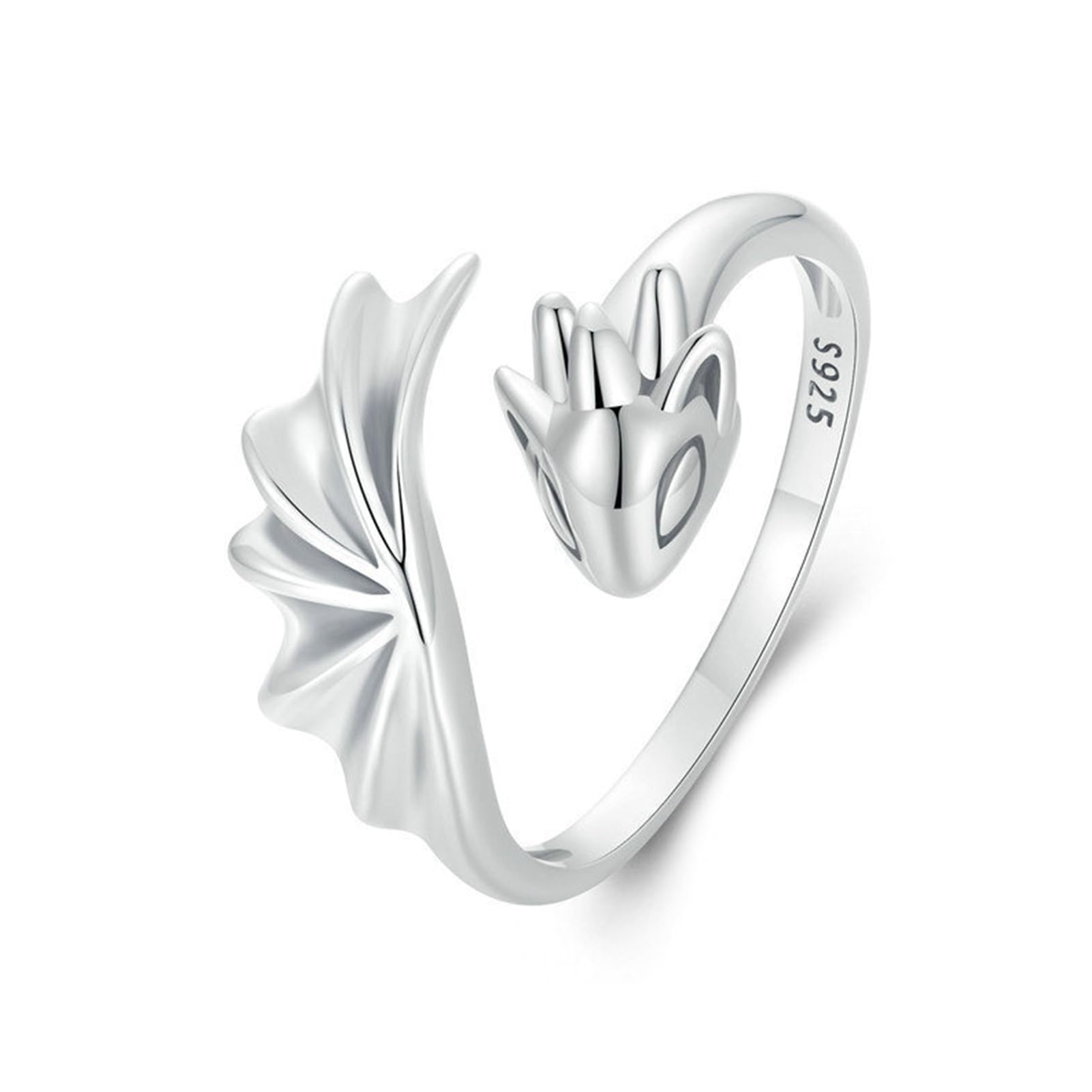 hixswnu Ringe S925 Silber Schmuck Verstellbarer Offener Ring Verlobung Hochzeit Handaccessoires Geburtstag für Damen Mädchen Silber