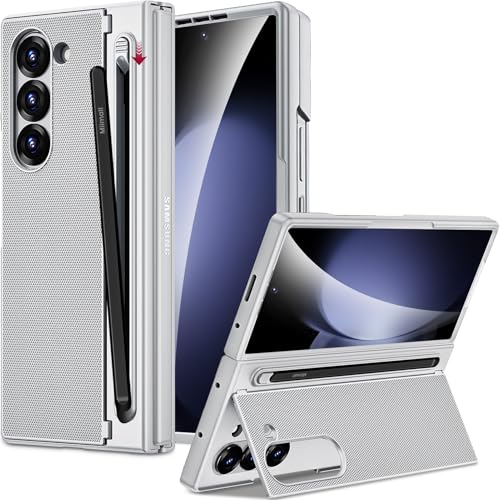 Miimall Case pour Samsung Galaxy Z Fold 5 avec Stylus, [Fente pour Stylet][Verre Trempé HD], Renforcée Robuste Antichoc Antidérapante Mince Léger Coque Samsung Z...