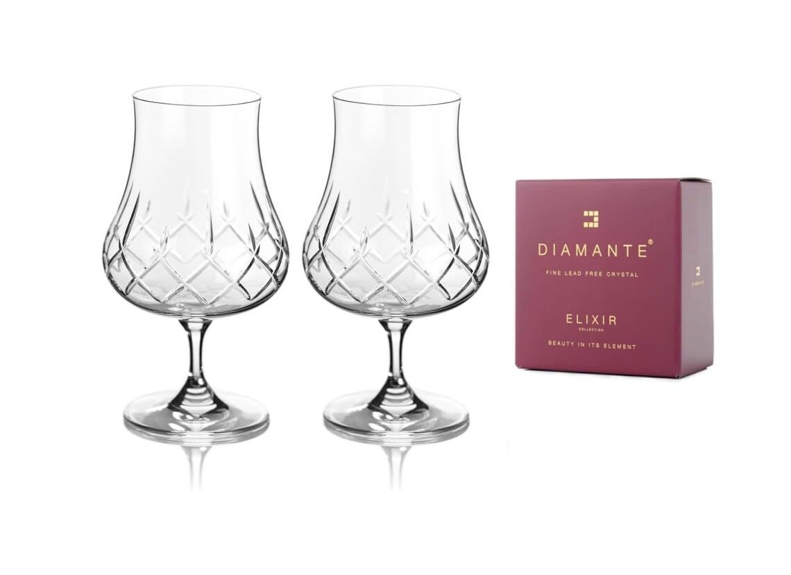 Vasos de ron DIAMANTE tallados a mano de 220 ml para sibiratas