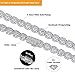 Luxfine 12mm Tennis Chain for Men Women White Gold Plated Clustered Iced Out Choker Necklace 5A+ CZ Diamond Hip Hop Jewelry Birthday Christmas Wedding Gift (with Box & Pouch) (22 inches)
