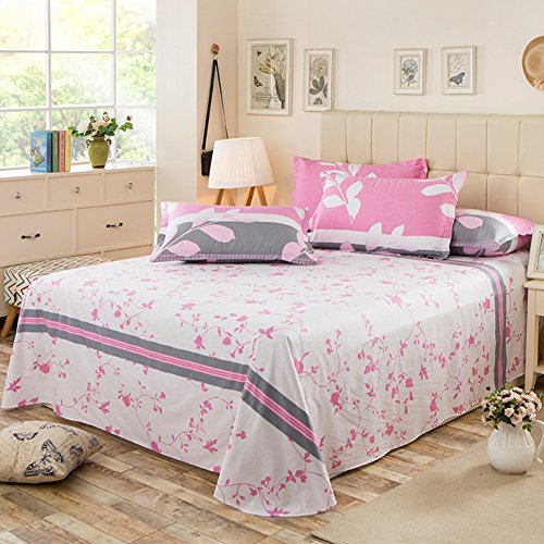 Feuilles imprimées de sergé de coton pur drap plat double 230x230cm