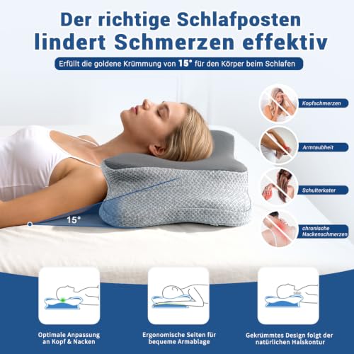 CHxxy Seitenschläferkissen, Schmetterlingskissen aus Memory-Schaum