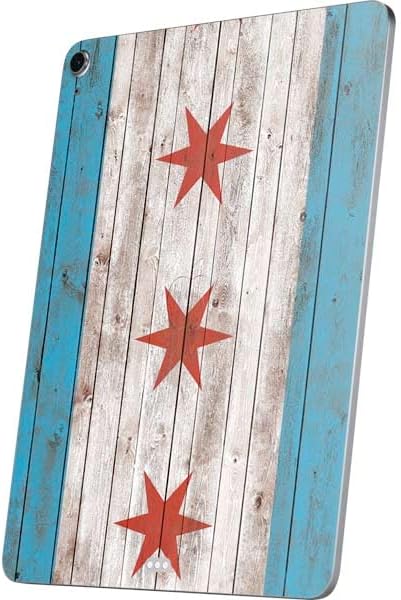 Skinit Decal Tablet Skin Compatible with iPad Air 11in (2024-2025) - Chicago Flag Dark Wood Design