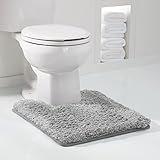 Genteele Non-Slip Memory Foam Contour Shaggy Bathroom Mat, Water Absorbent, Super Plush Bath Mat, Washable Bathroom Rug, 20