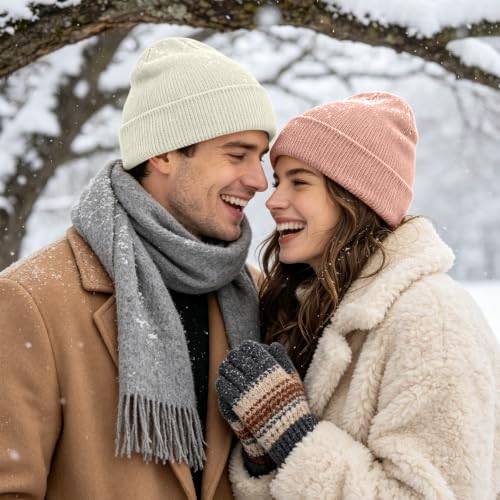 Image of ZOORON 1&2 Pack Beanie for Men Women Slouchy Beanie Hats Winter Knit Caps Soft Ski Hat Unisex