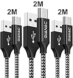 [page_title]-GIANAC Micro USB Kabel, [3Pack 2M] Nylon Micro USB Ladekabel Schnellladekabel High Speed Handy Datenkabel für Samsung Galaxy S7/ S6/ J7/ Note 5,Xiaomi,Huawei, Wiko,Motorola,Nokia,Kindle