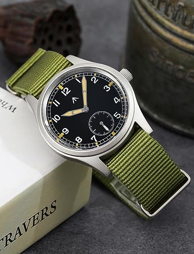 Image of TACTICAL FROG Militado D12 Military Mens Watch VD78 Quartz Sapphire Crystal C3 Super Luminous 36mm Dial Military-Style Dress Watches, 100M Waterproof