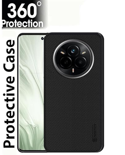 Image of Silicone Back Cover Case Compatible for Realme 14 Pro 5G (Textured Grip Design | Camera Protetion | Slim and Light Weight | Soft Touch and Feel | Black)