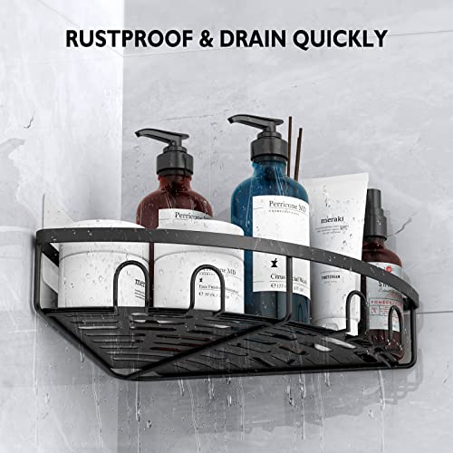 Kerisgo Corner Shower Caddy, 2 Pack Adhesive Bathroom Shower Corner Organizer Shelf thumb #3