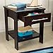 KidKraft Addison Wooden Twin Side Table with Drawer, Children's Bedroom Furniture - Espresso, Gift for Ages 3+