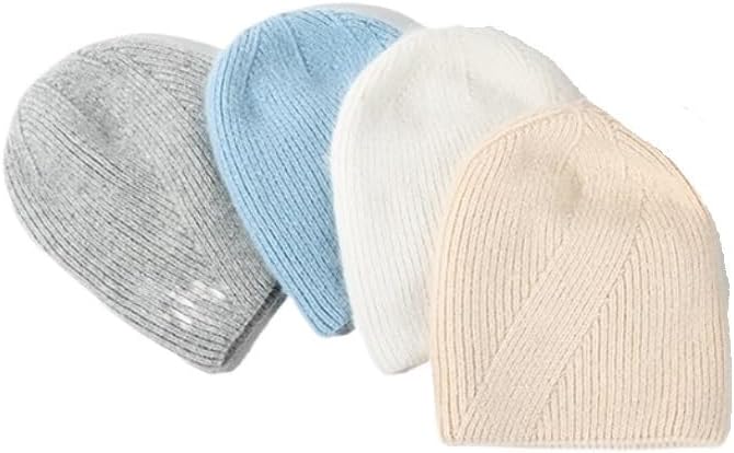 Thick Versatile Woolen Knitted Cap for Warm Winter Women's Caps