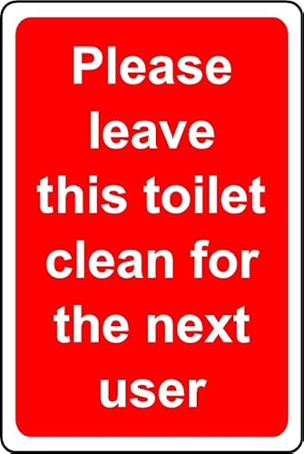 KPCM Display ltd Panneau de sécurité autocollant « Please Leave This Toilet Clean for The Next User » Cover