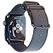 CARTERJETT EXTRA LARGE Genuine Leather Band Compatible with Apple Watch Ultra 49mm & 46mm 45mm 44mm Band - Men Women - Watch Band for iWatch Series 10 & All Models (XXL - Black)