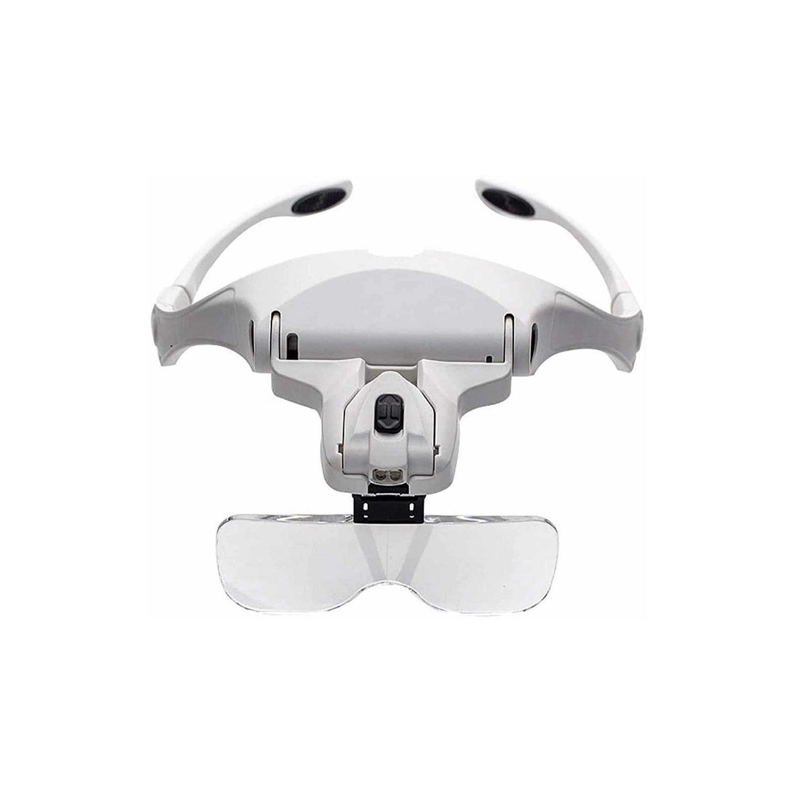 SaryEdge Headband Magnifier, Head MountLighted Magnifying Glasses, Headband Magnifier with 5 Detachable Lenses 1X to 3.5X Zoom Head Mounted Magnifier Hands Free Magnifying Glass f,
