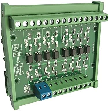 DONGKER Optocoupler Isolated Module,DC 24V to 5V 8-Channel Optocoupler Relay Module PLC-PNP Signal Converter