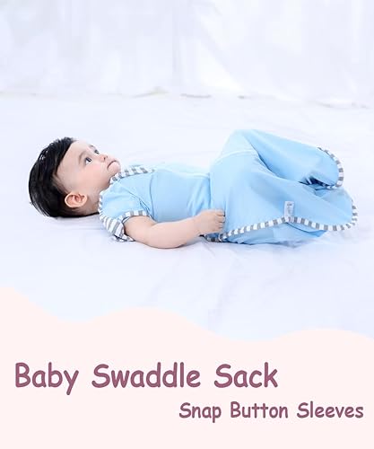 Miniatura 2 de Bycc Bynn Paquete de 2 mantas de dormir con manga alta, transiciones a saco de dormir sin brazos para bebé pacify