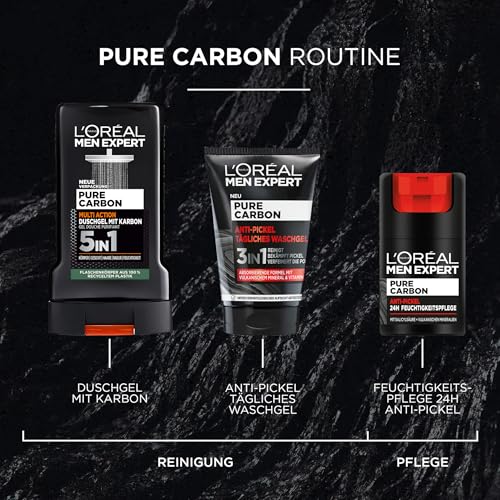 L'Oréal Men Expert Anti-Pickel Waschgel gegen unreine Haut für Männer, Gesichtsreinigung gegen Mitesser & Pickel Unreinheiten… – Ansicht 6