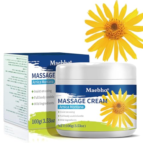 Arnika Salbe, Arnika Salbe Hochkonzentriert, Extra Stark Arnikas Creme, Natürliche Salbes, Muskelentspannung Salbes, Schmerzen zu Stoppen, Geeignet Zur Massage Von Haut, Muskeln Und Gelenken, 100g