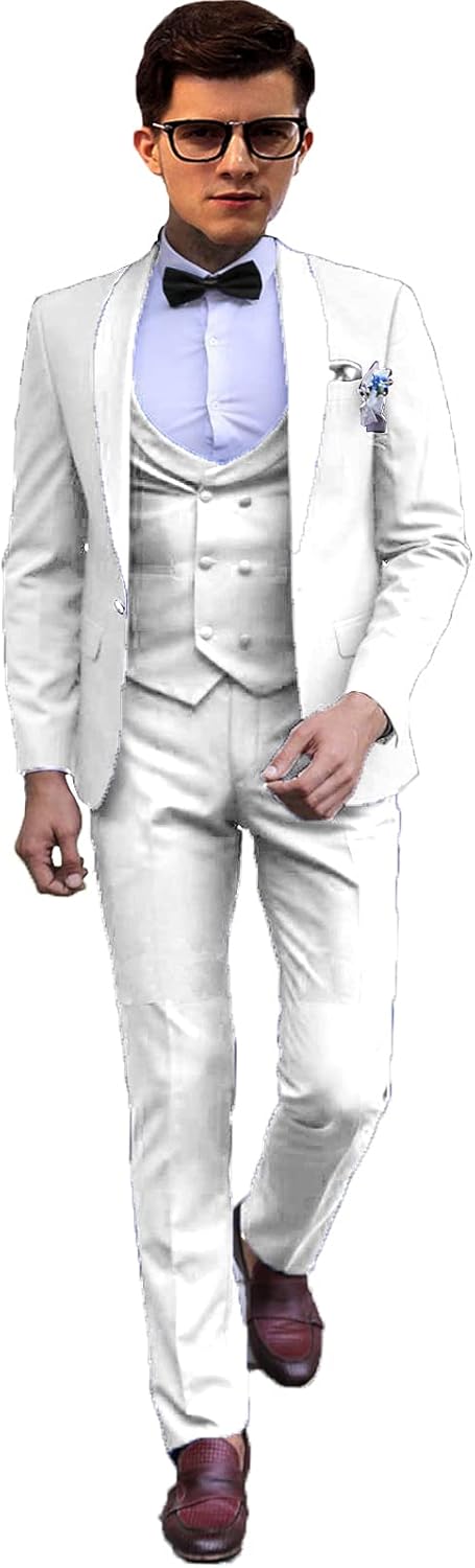 3 Piece Men's Wedding Tuxedo Suit Formal Suits for Men Fashion Dress Tux and Trousers STXZ005