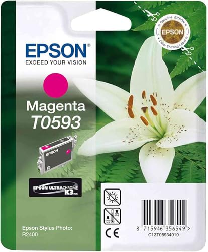 Epson Stylus Photo R2400 ink cartridge UltraChrome K3 ink C13T05934010 (Lilly) T0593 magenta