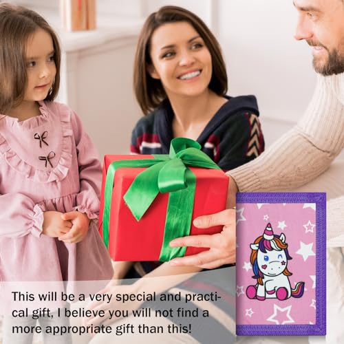 Image of AI-DEE RFID Trifold Canvas Outdoor Sports Wallet for Kids - Front Pocket Wallet with Magic Sticker (Triangle M)