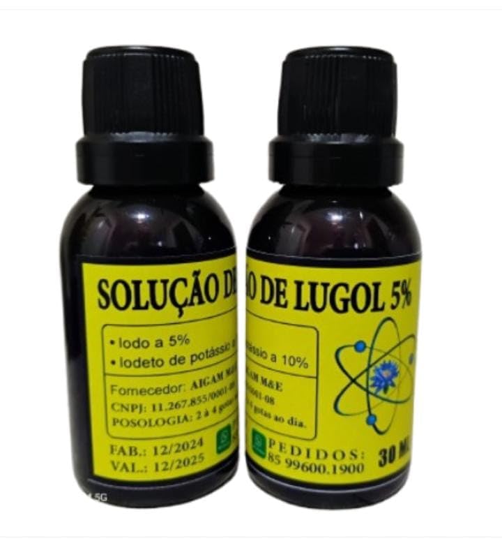 02 FRASCOS DE LUGOL 5% 30ML